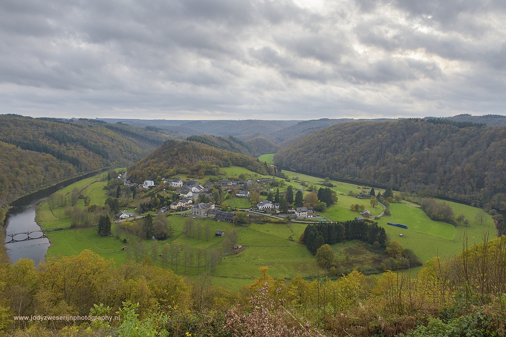 Uitzicht op Frahan, België, 28-10-2017