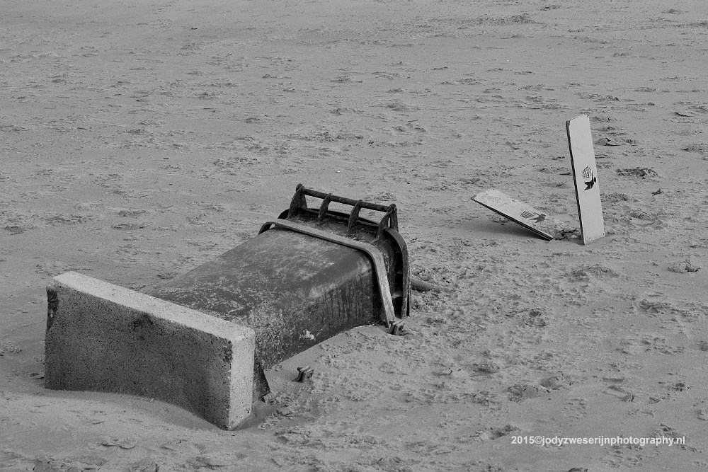 Harde wind bij Zandvoort 11-1-2014