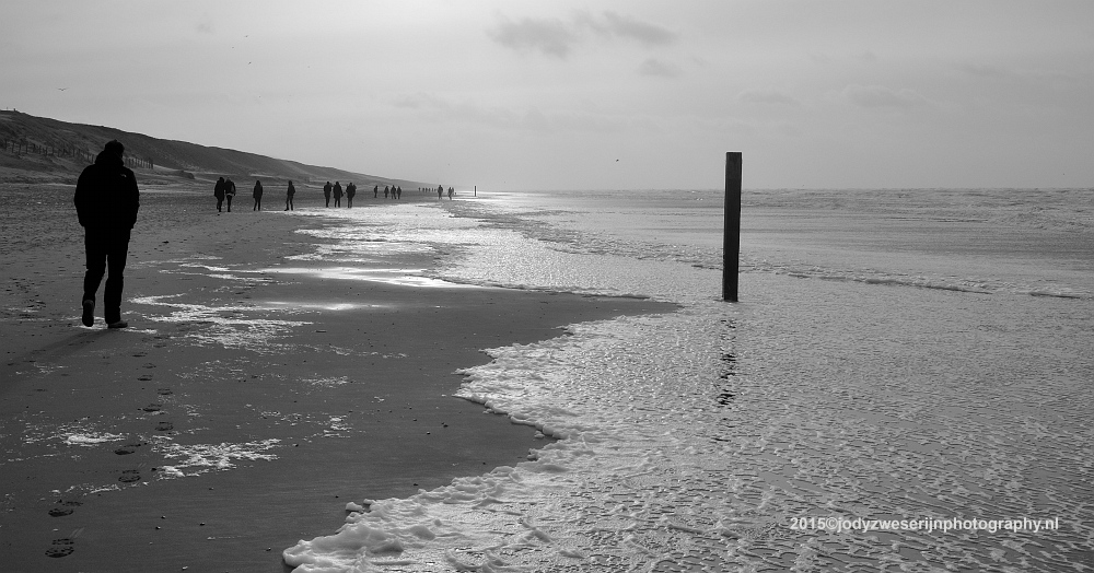 Harde wind bij Zandvoort 11-1-2014